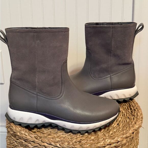 Cole Haan Women's ZG XC Mid Calf Boot Quiet Shade Mid-Calf Suede - 7.5 M - Picture 9 of 11